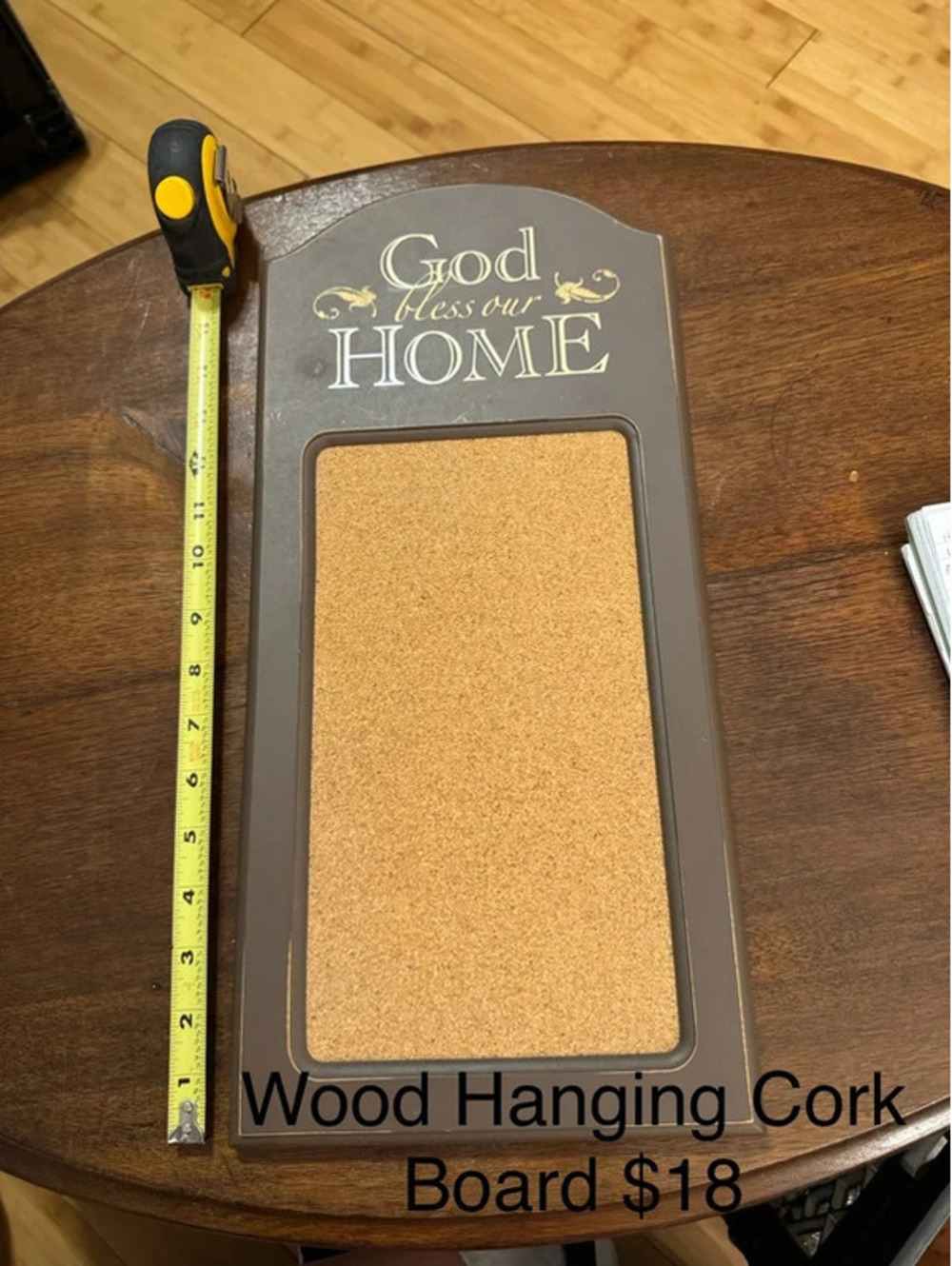 Vintage Wooden Hanging cork board